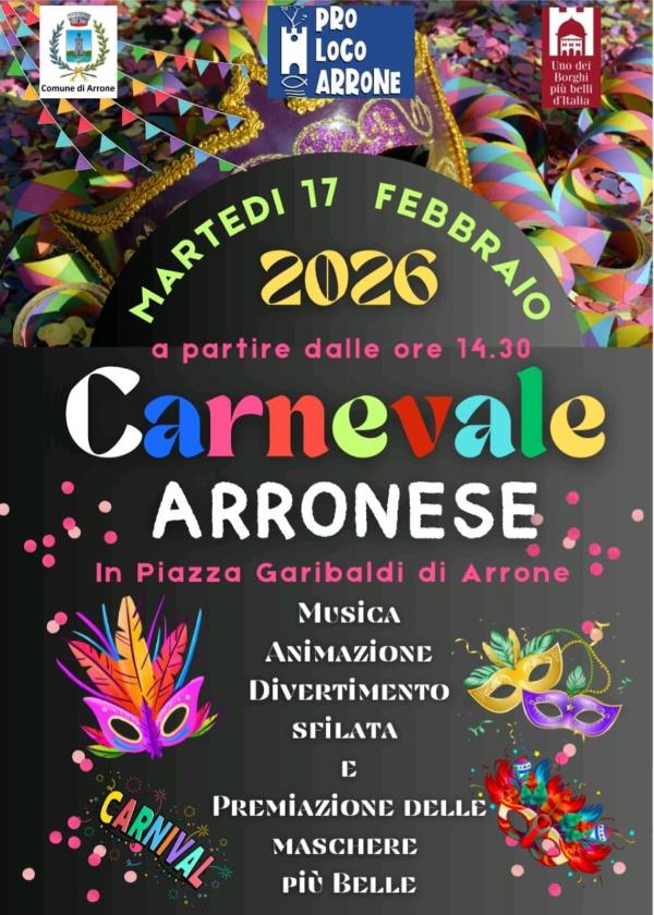  Locandina del Carnevale Arronese ad Arrone 